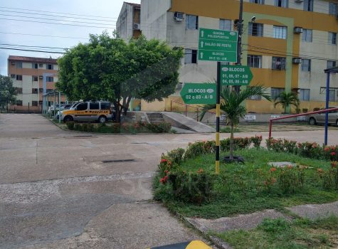 entrada do condominio para o bloco