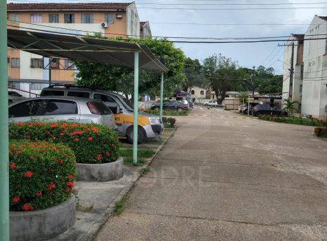 visão bloco para a saída do condominio